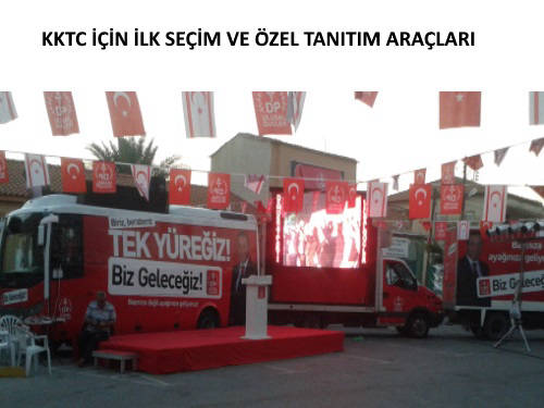 KKTC seçim otobüsü 