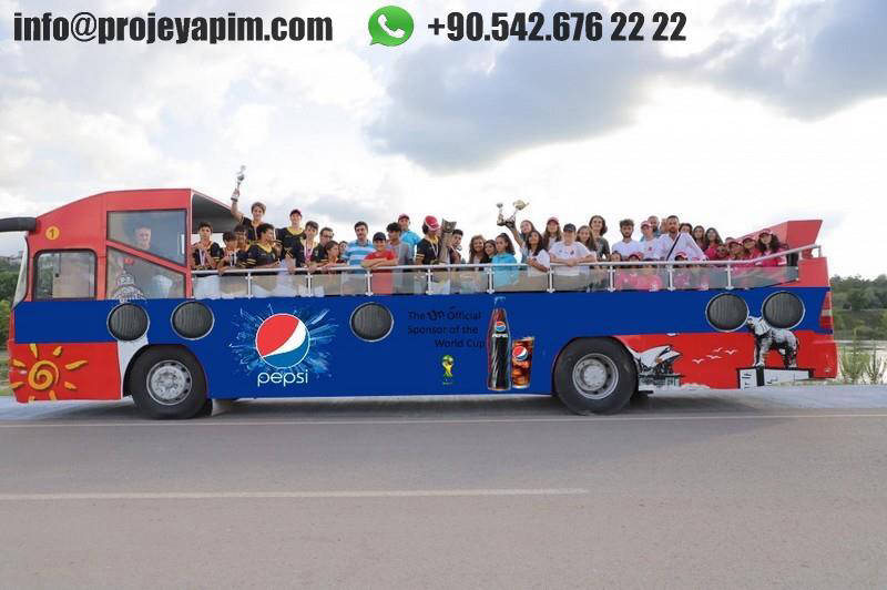 tek katlı tavanı açık otobüs kiralama imalat
